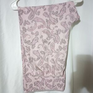 Paisley Print pajama Pants in Pink and Gray